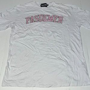 PAS DE MER College Tee Cotton Shirt Made in Italy White Size XL